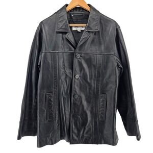 Wilsons Leather M Julian Mens Black‎ Leather Blazer Jacket Size Medium
